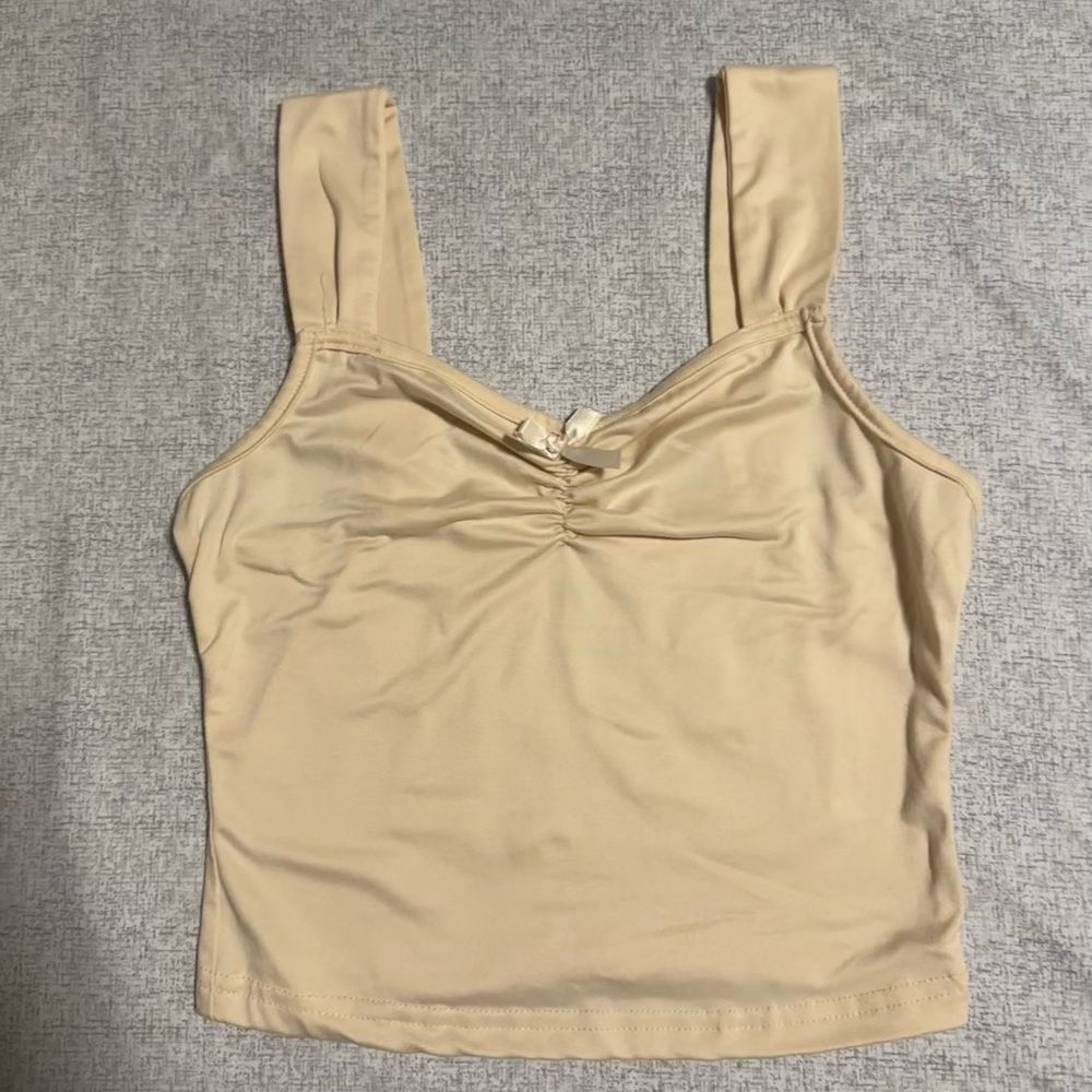 yellow bow tie crop top